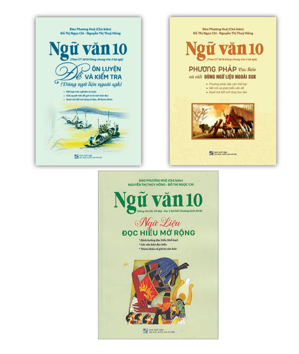 Sách - Combo 3 cuốn Ngữ Văn 10 đề ôn luyện và kiểm tra + Phương pháp đọc hiểu và viết + đọc hiểu mở rộng