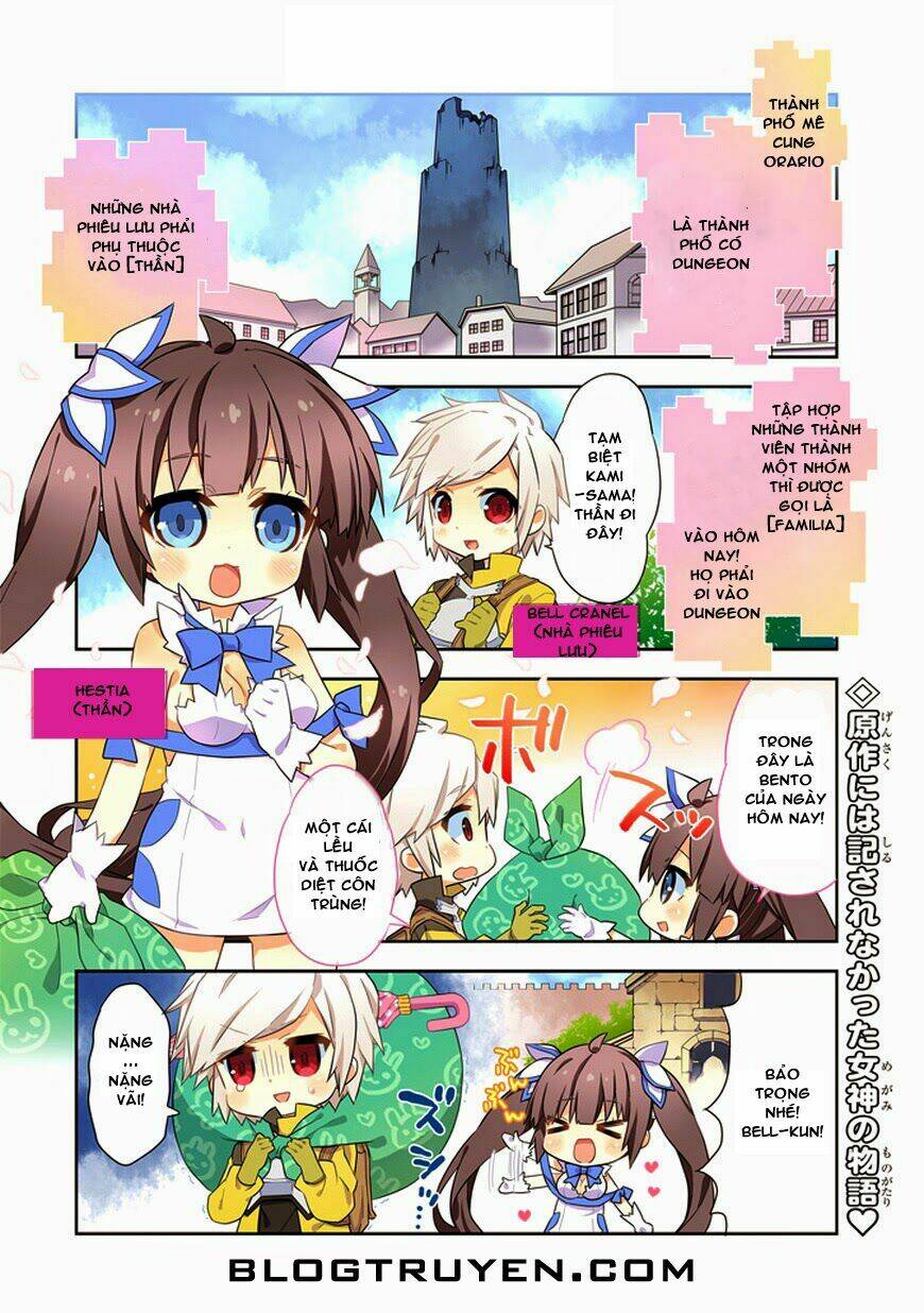 dungeon ni deai o motomeru no wa machigatte iru darou ka 4koma - days of goddess chapter 1 3