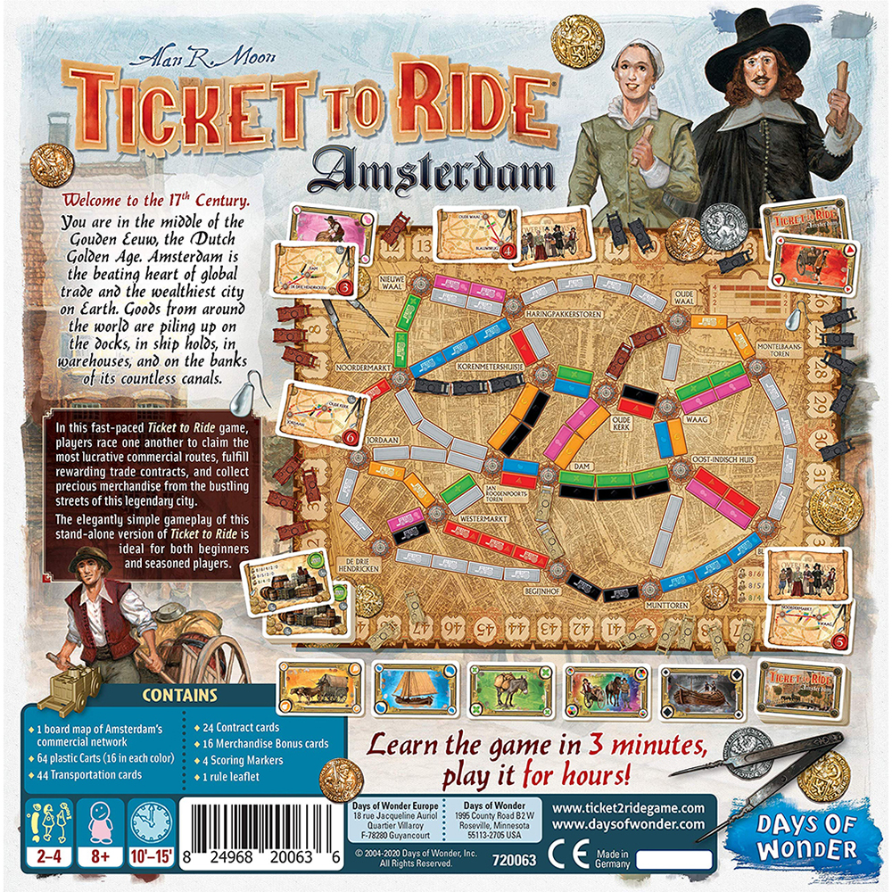 Board Game Ticket to Ride Phiên Bản Amsterdam Family Edition