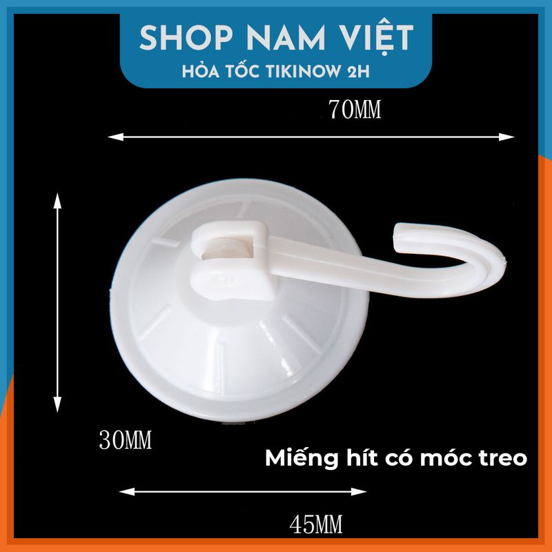 Set 5 Miếng Hít Chân Không Siêu Chắc Đa Năng, Hít Cửa Kính Oto, Treo Đồ Nhà Tắm