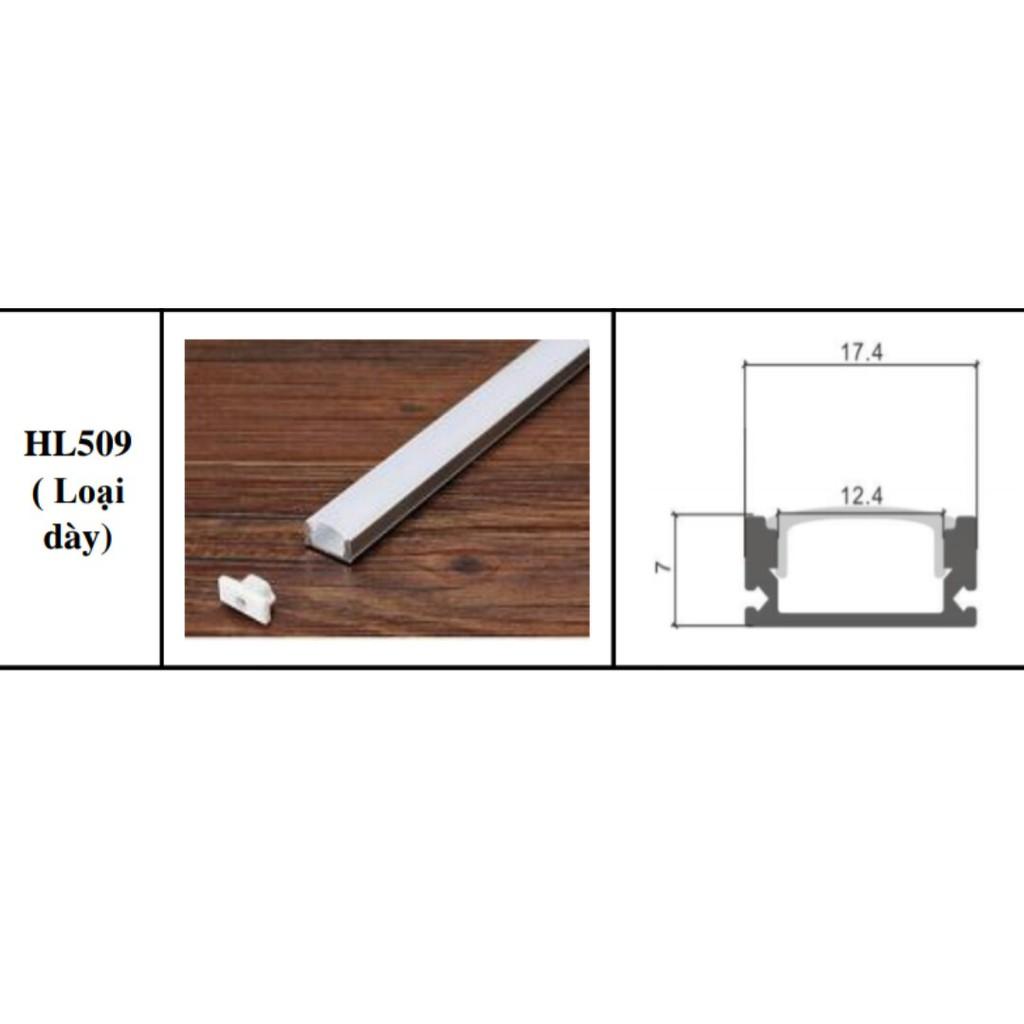 Thanh nhôm định hình đèn led-HL509(LOẠI DÀY)