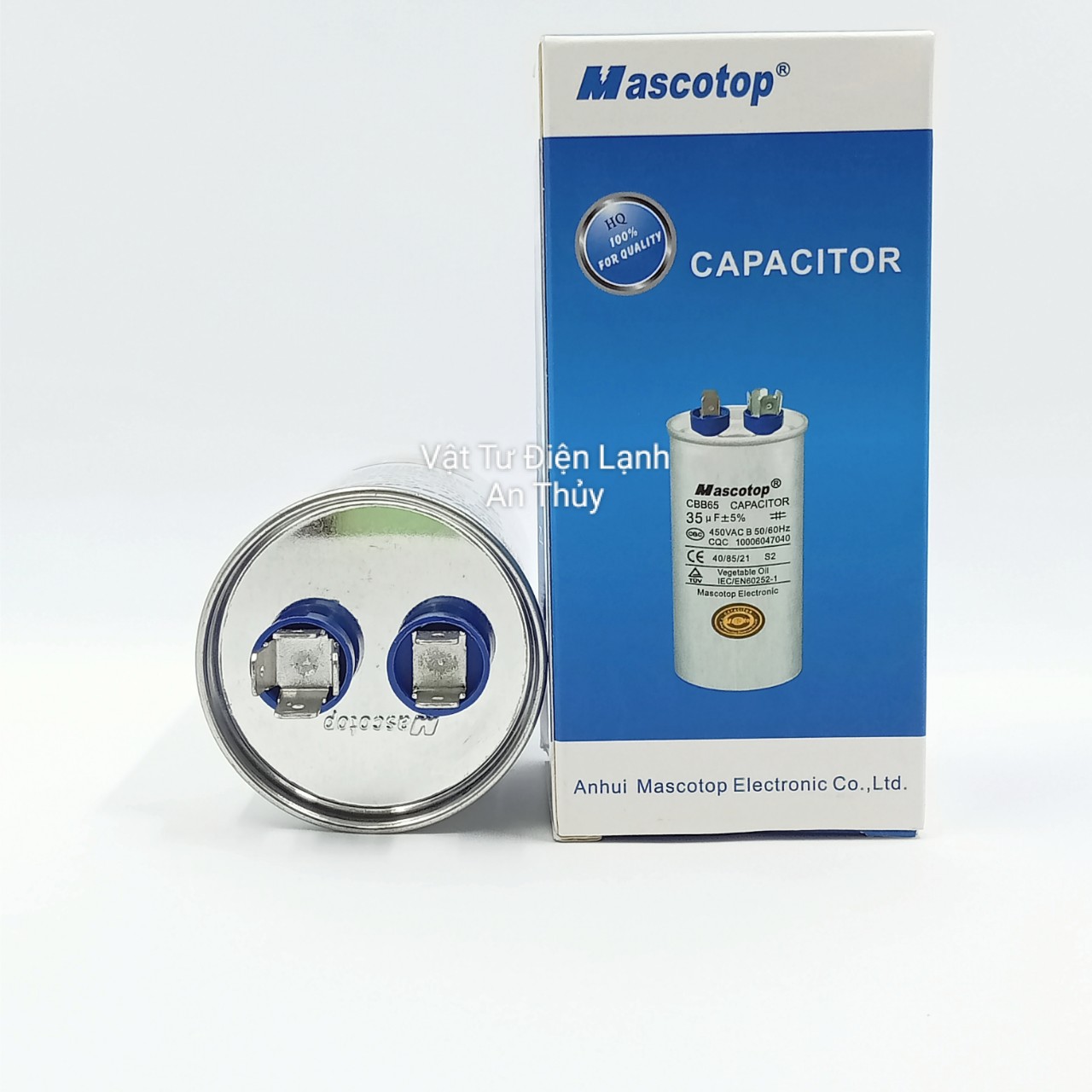 Tụ máy lạnh MASCOTOP 35uF 2 chân - Tụ điều hòa MASCOTOP 35uF 2 chân