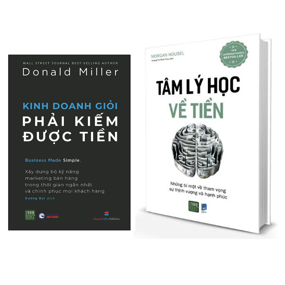 Hình ảnh Combo 2 Cuốn: Tâm Lý Học Về Tiền + Kinh Doanh Giỏi Phải Kiếm Được Tiền