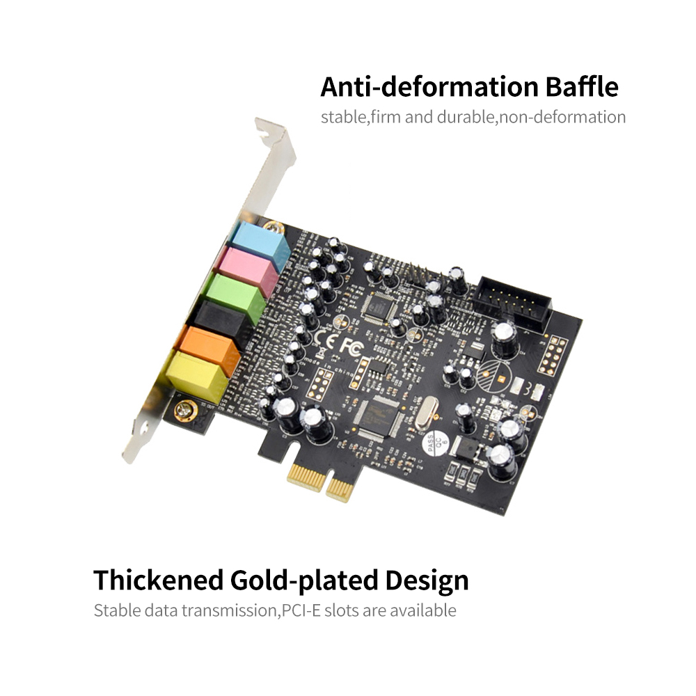 Cạc âm thanh PCIE 7.1 Kênh Âm thanh nổi Tích hợp chip CM8828 8 Kênh