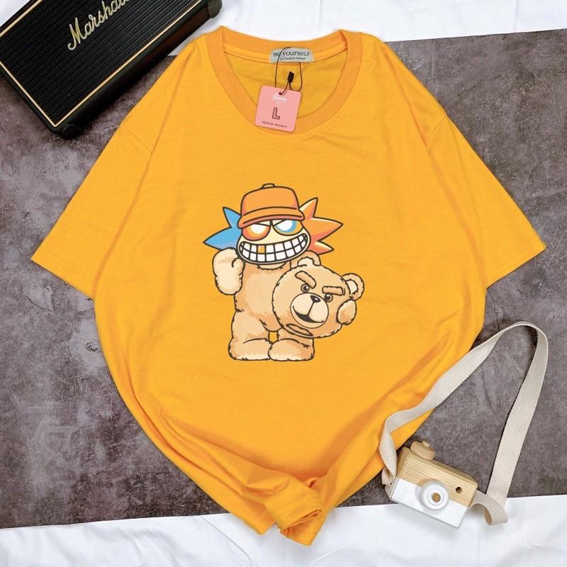 Áo Thun Tay Ngắn UNISEX GẤU - Hình chụp thật