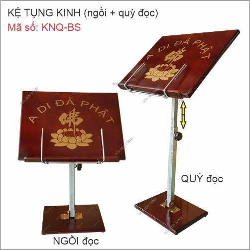Kệ Đọc Kinh Chế độ nâng hạ Thấp nhất 30cm, Cao nhât  60cm- An Nhiên Phật