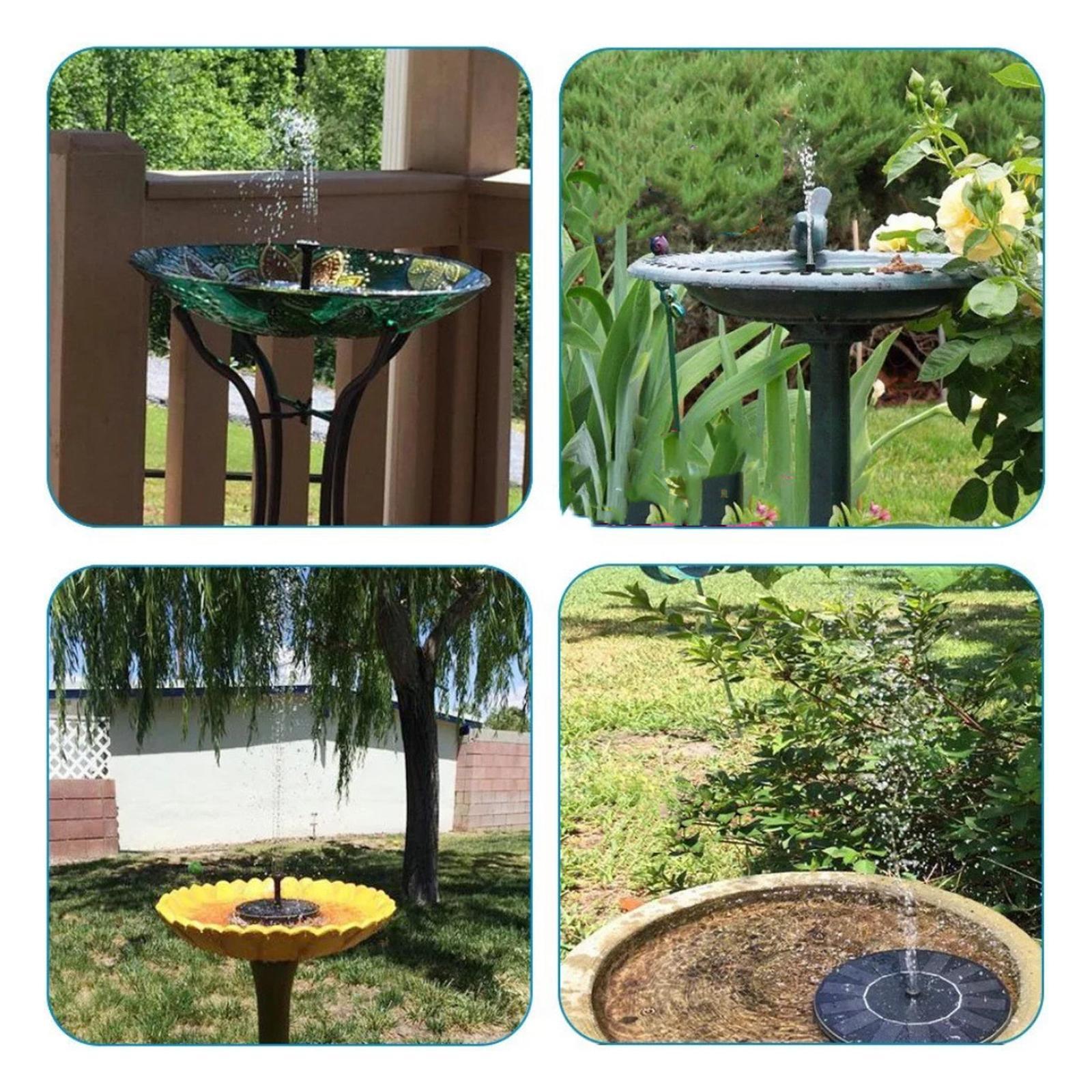 Solar Powered Fountain Bird Bath Water Pump Garden Lawn Pond Aquarium Decor
