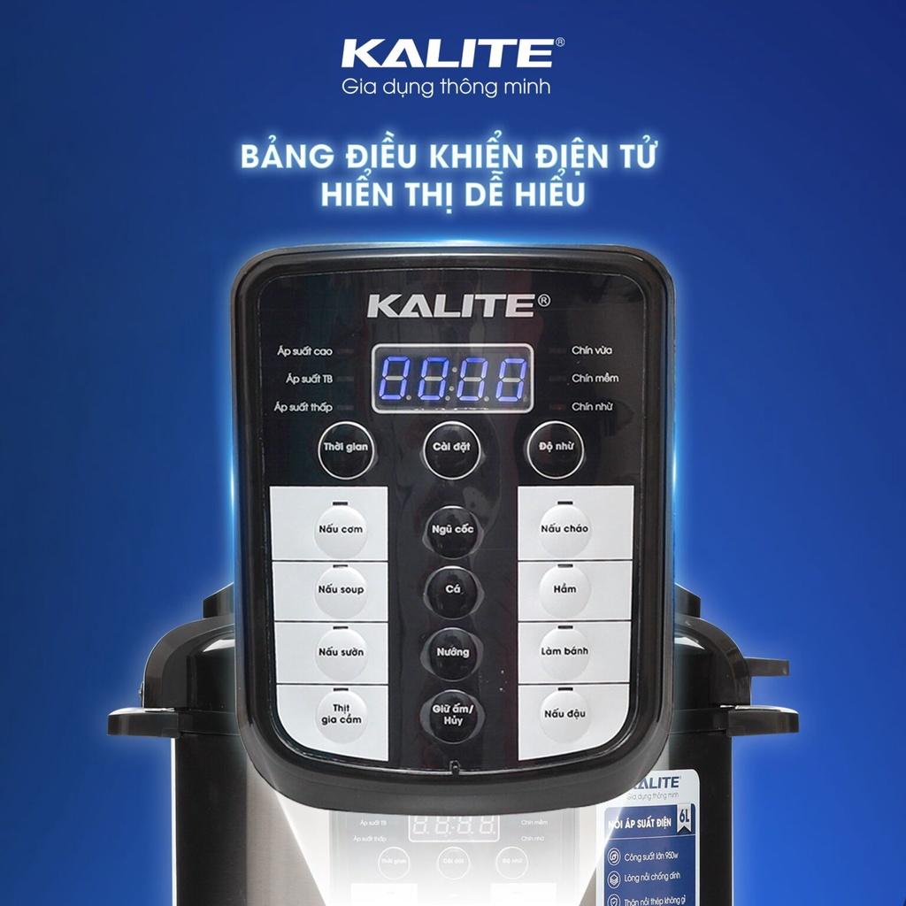 Nồi áp suất điện Kalite KPC5841 phủ chống dính 11 chế độ nấu nướng Hàng Chính Hãng