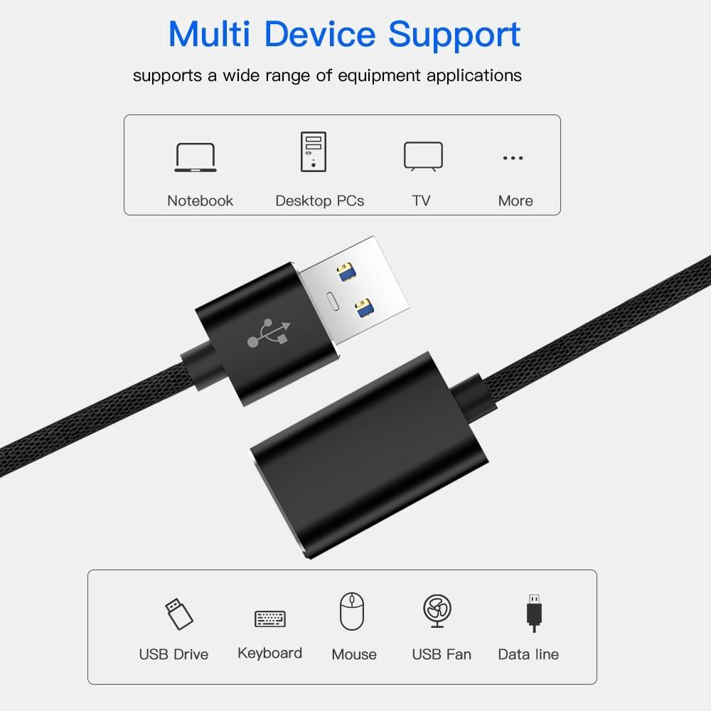 Dây cáp mở rộng USB 3.0 đồng bộ dữ liệu dành cho máy tính PC