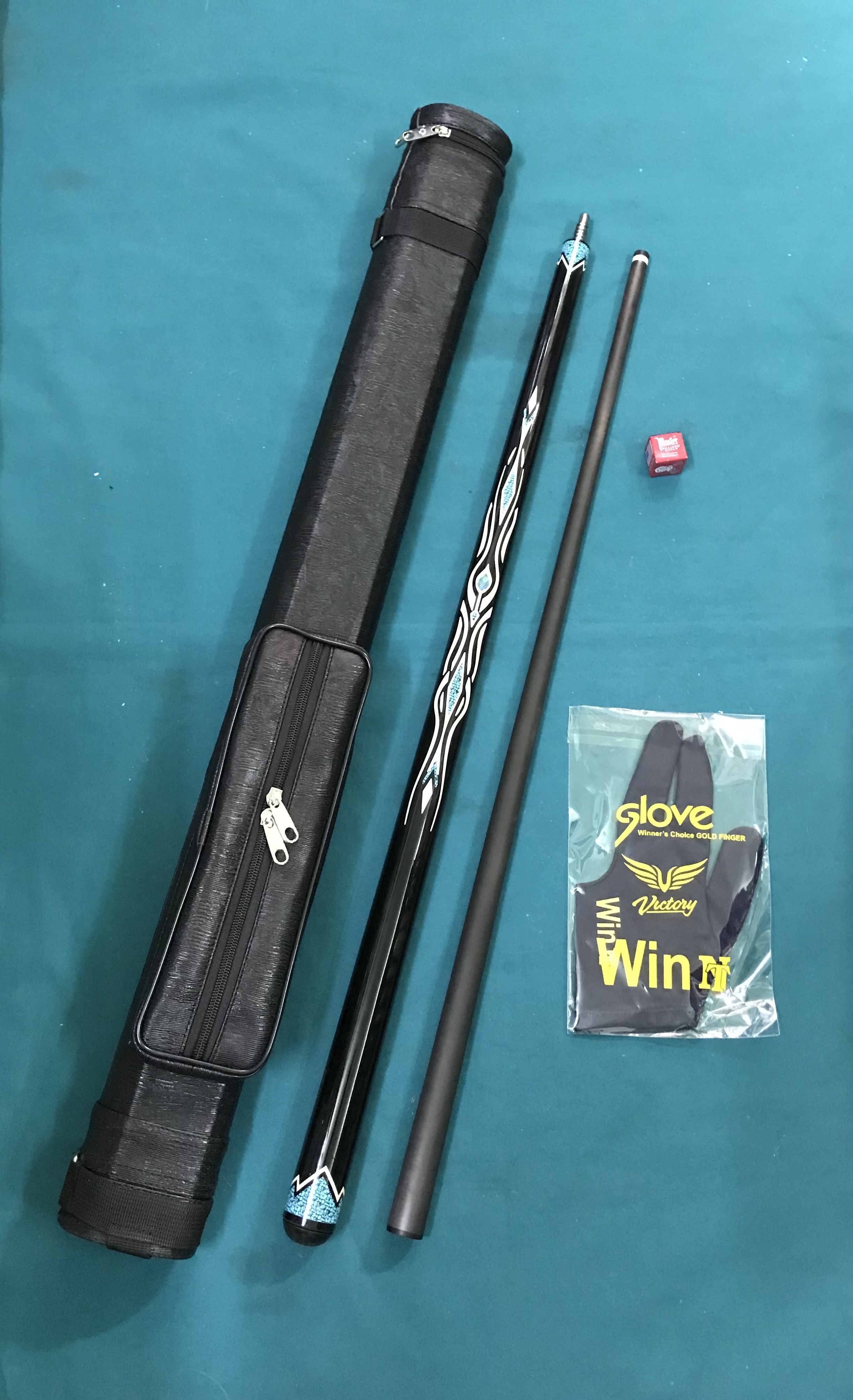 Cơ bida ba băng Đen ngọn sơn đen LG1