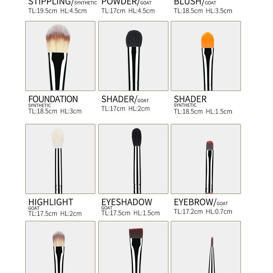 Bộ cọ lông thú cao cấp 13 cây MSQ 13Pcs Travel Makeup Brush Set