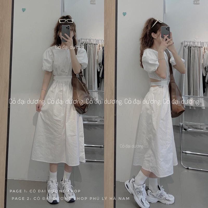 Váy hở lưng có dây thắt