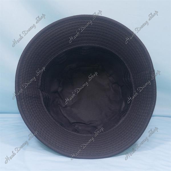 Nón tai bèo mũ bucket vành nhỏ thêu chữ Cha mẹ - Đen