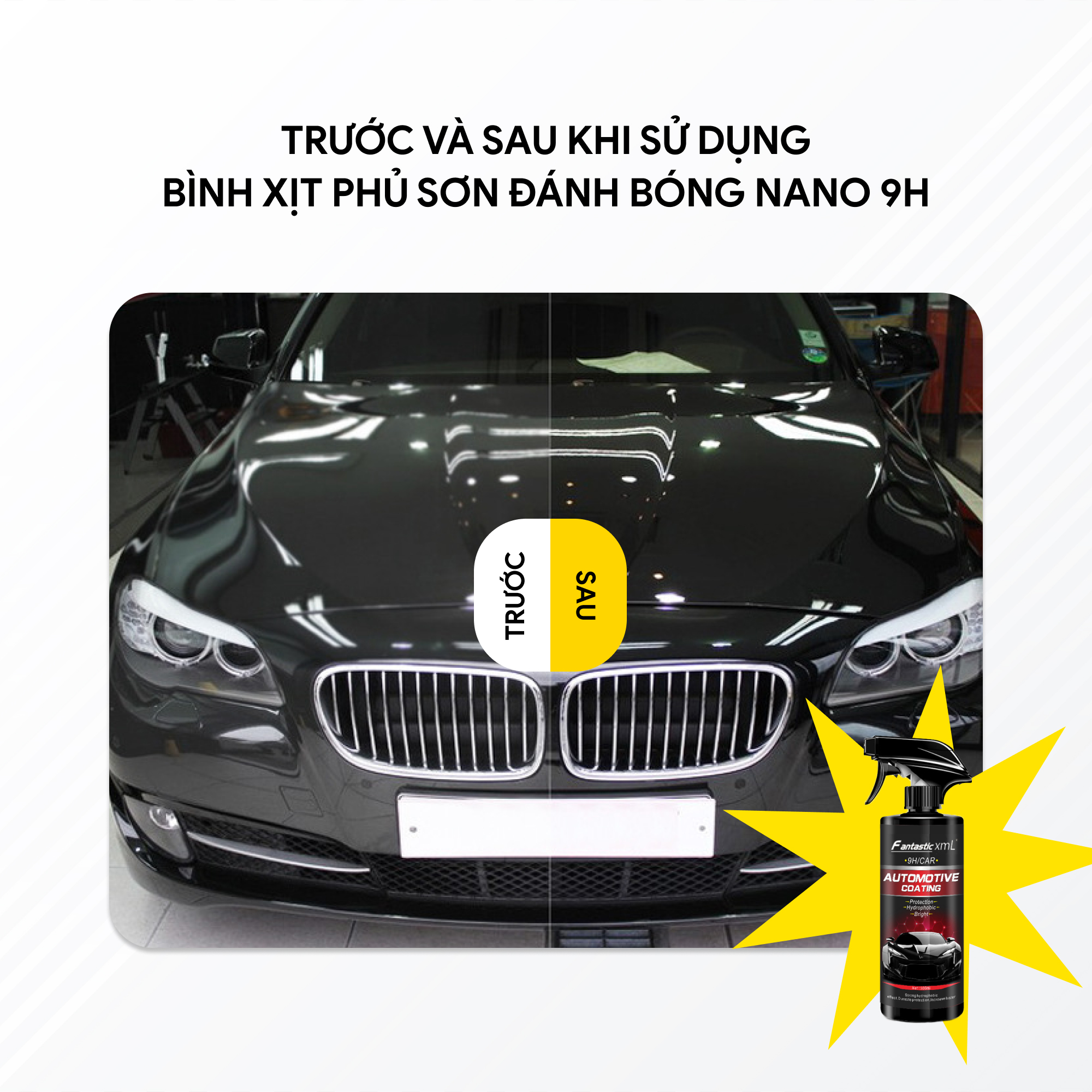 DẦU SÁP NANO CNJ PHỦ BÓNG XE Hơi Xe Máy hiệu quả