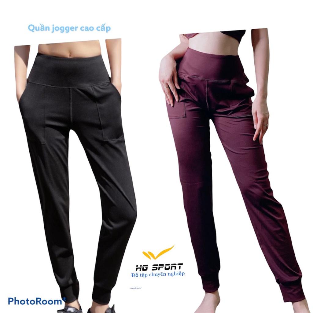 Quần Tập Jogger, Đồ Tập Yoga, Gym, Thể Thao Cao Cấp nữ, Cạp Cao, Gen Bụng Hg Sport QJ08