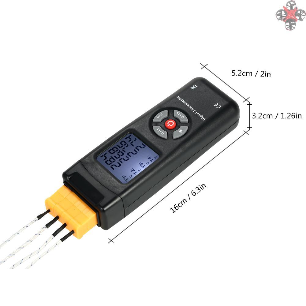 CHANNEL Nhiệt Kế Điện Tử 4 Kênh Loại K-Type - 50~1350 ° C / - 58~2462 ° F