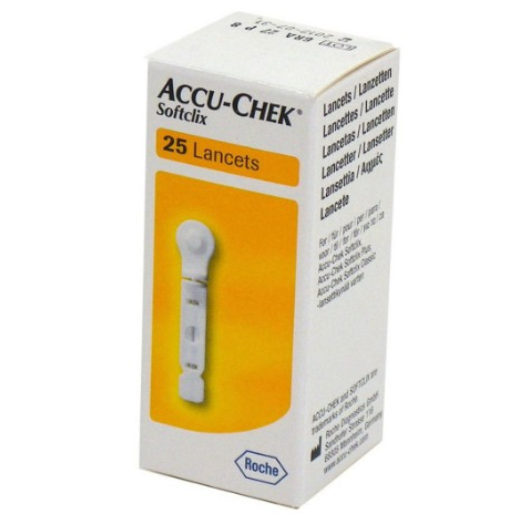 [Chính hãng] Hộp 25 Kim dẹt chích máu tiểu đường Accu-Chek Softclix đo đường huyết cho máy Accu-Chek active, instant