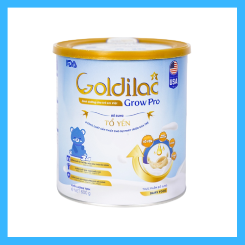 Sữa công thức Goldilac grow Pro 600G - Giúp Tăng Cường Sức Đề Kháng, Tăng Cân Và Phát Triển Toàn Diện Cho Bé