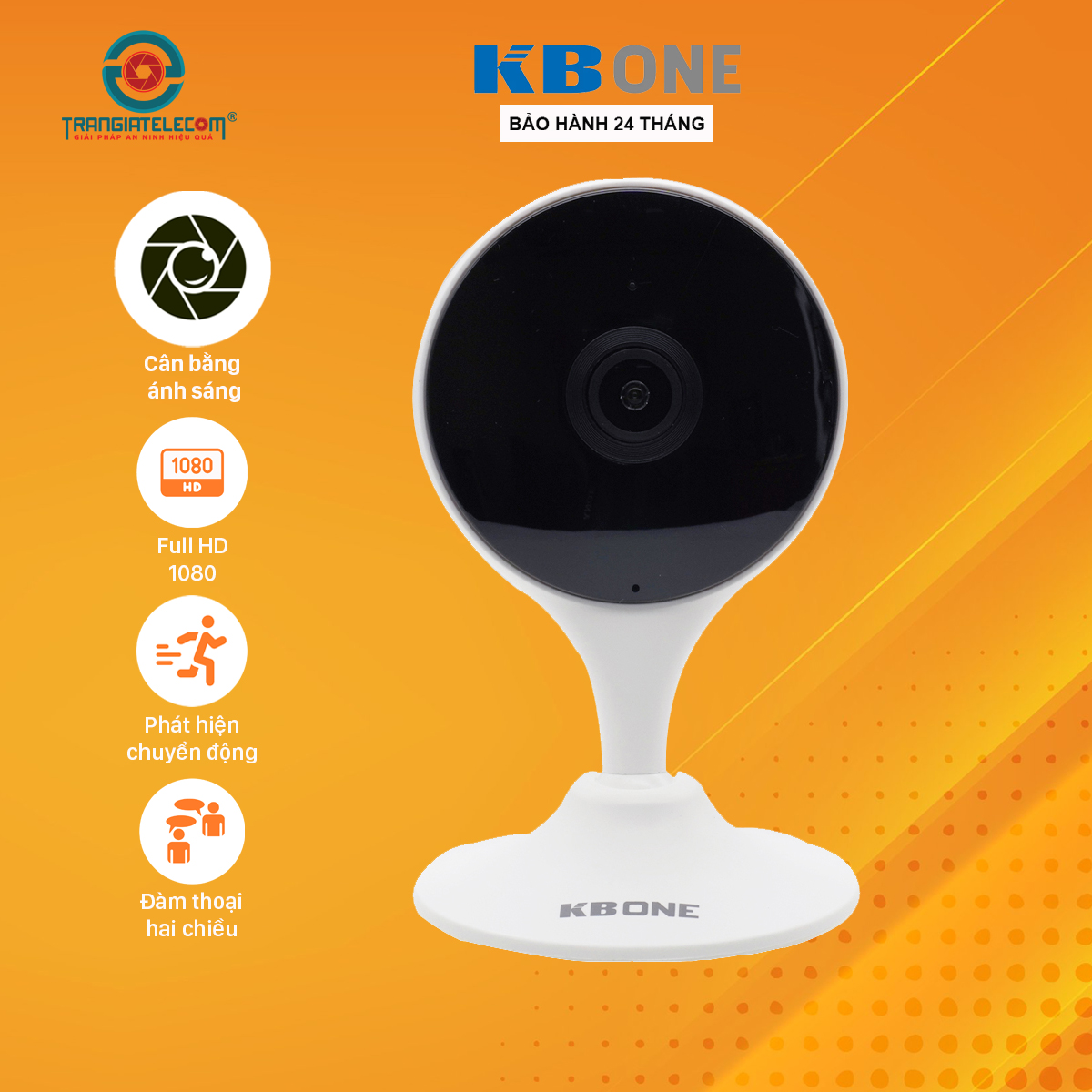 Camera IP wifi Kbone KN-H21W không dây đàm thoại hai chiều - Hàng chính hãng