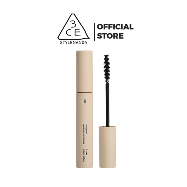 Mascara 3CE WATERPROOF MEGA VOLUME MASCARA #BLACK Chống Thấm Nước, Lâu Trôi, Làm Dày Mi Tự Nhiên 7.5G