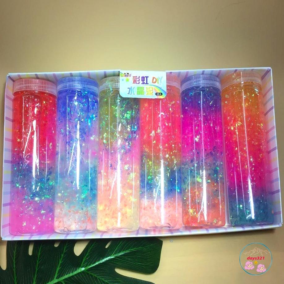 Slime KIM TUYẾN nhũ 3 màu phối cực đẹp Đồ chơi hũ slam chất nhờn ma quái squishy dẻo bóng mềm mịn