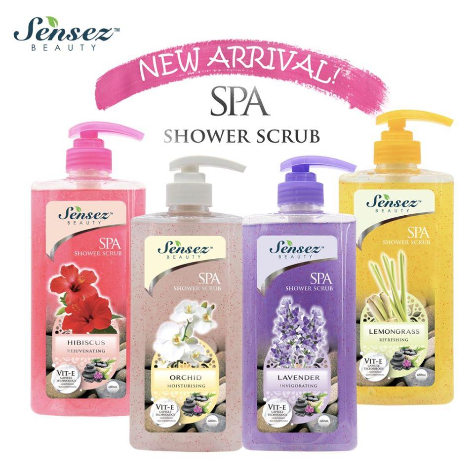 Sữa tắm Sensez Beauty Dưỡng ẩm Hương Lavender có hạt massage, 680ml