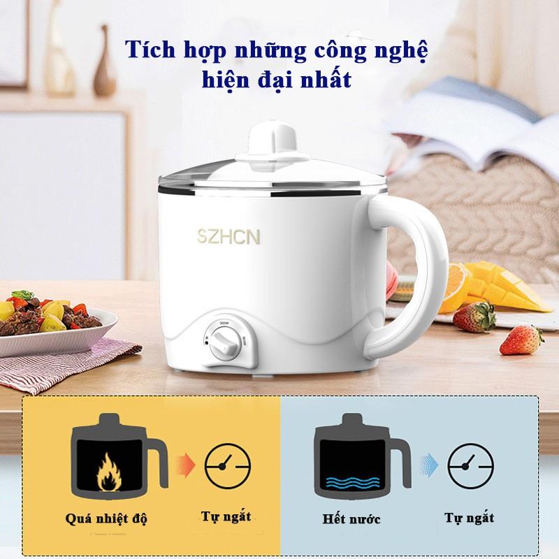 Nồi Lẩu Điện Mini 3 Tầng Cao Cấp, Có Xửng Hấp - Nồi Điện Đa Năng Mini Chống Dính Tiện Lợi, Chiên, Rán, Xào, Hấp, Ủ