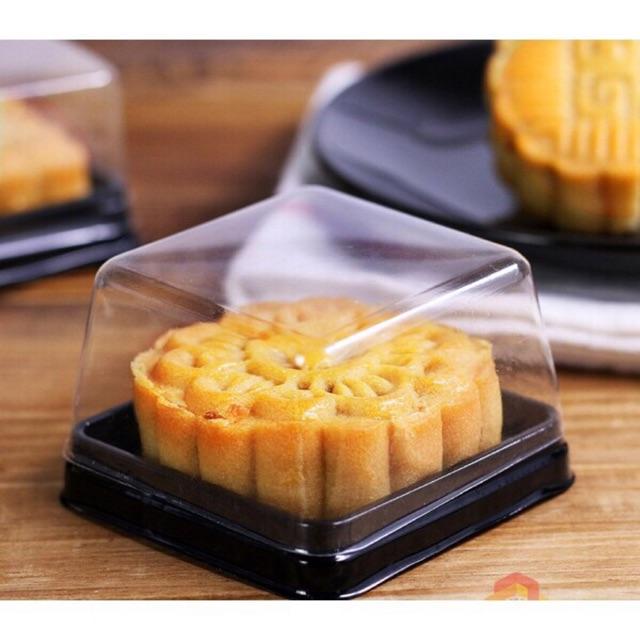 Bộ 50 hộp nhựa đựng bánh đế đen 100gr