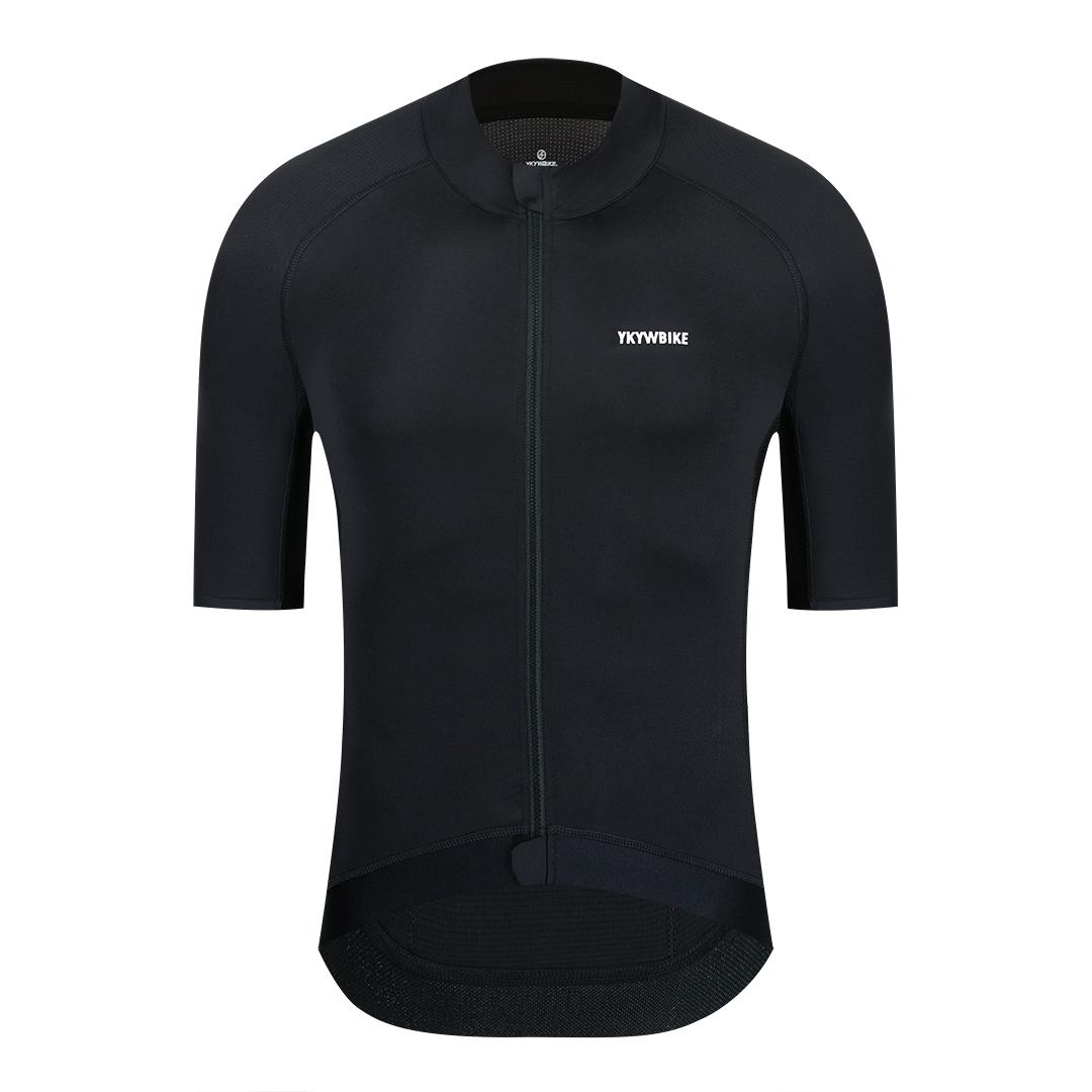 Ykywbike Man Cycling Jersey Short Sleeve Bike quần áo thoáng khí chuyên nghiệp chuyên nghiệp thể thao quần áo xe đạp màu đen màu đen Color: YJZ859-black Size: Asia M