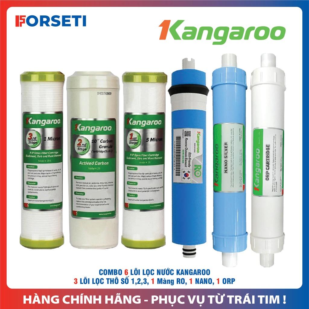 Trọn bộ 6 lõi lọc nước Kangaroo Hàng chính hãng dùng cho máy lọc nước Kangaroo KG113