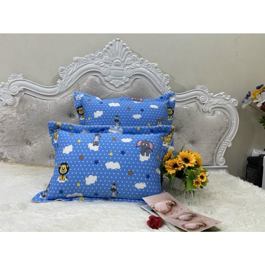 Vỏ Gối Nằm 100% Cotton Hàn Loại Đẹp Lót Bông Kích Thước 45x65cm