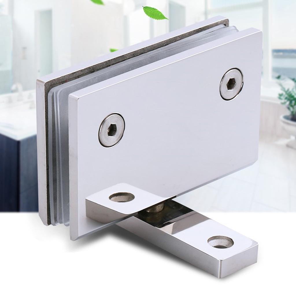 2pcs 360 Bathroom Showcase Cabinet Bracket Glass Shower Door Hinge-5mm