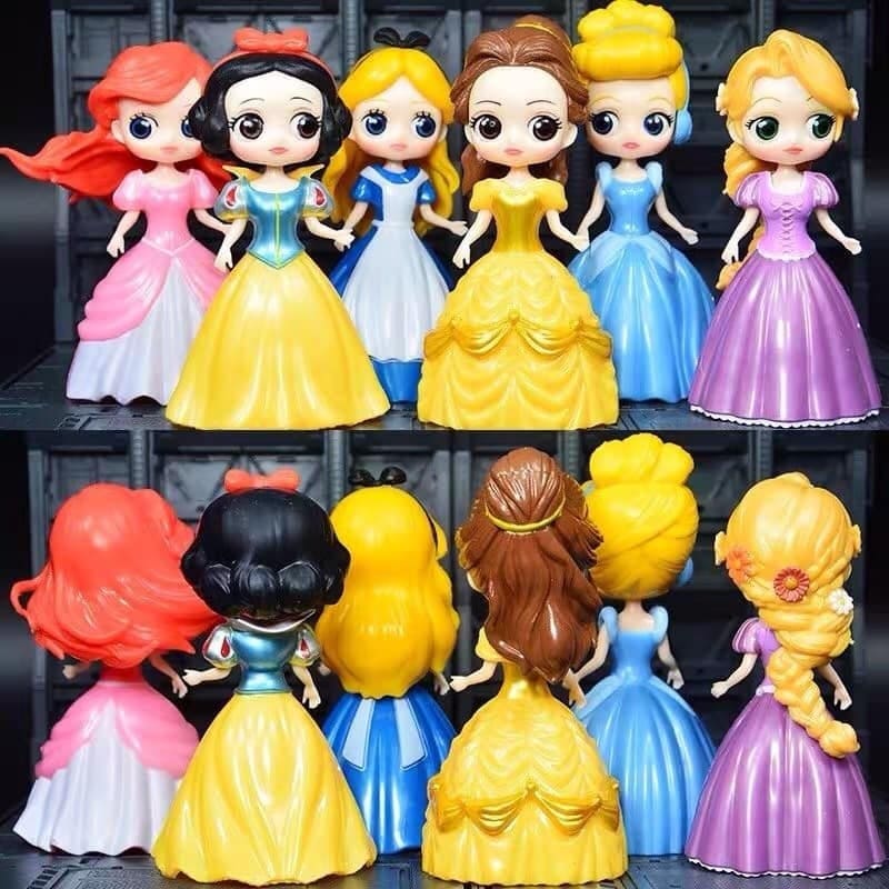 Đồ chơi búp bê thay váy: Set 1 búp bê công chúa Disney cổ tích kèm 3 váy dạ hội thời trang thay đổi (mẫu ngẫu nhiên)