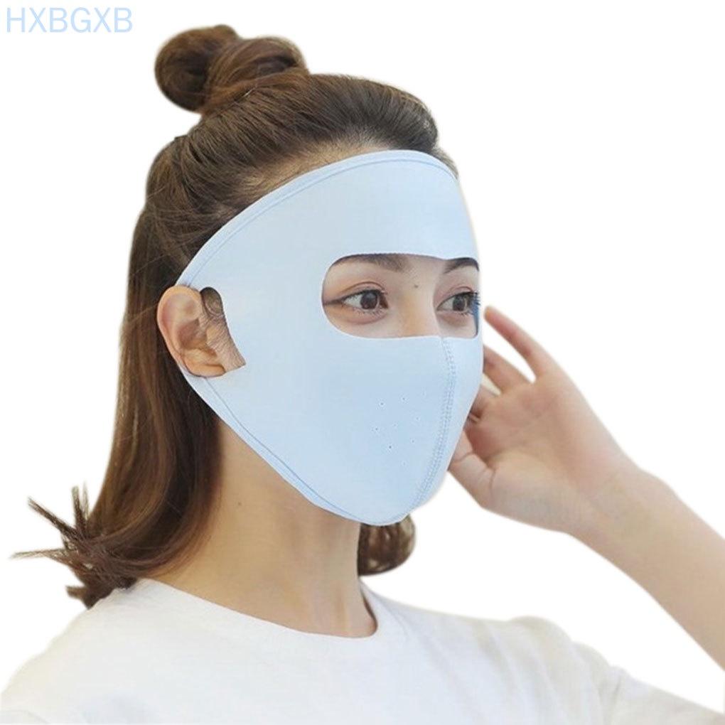 Women Ice Silk Face Mask UV Protection Outdoor Riding Dust-proof Breathable Windproof Face Cover