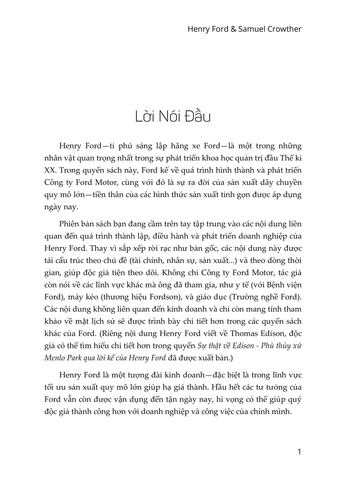 Henry Ford - Tôi Và Ford Motor: Cách Tỉ Phú Henry Ford Điều Hành Ford Motor Từ Thuở Sơ Khai Đến Tầm Thế Giới (Tái Bản 2023)