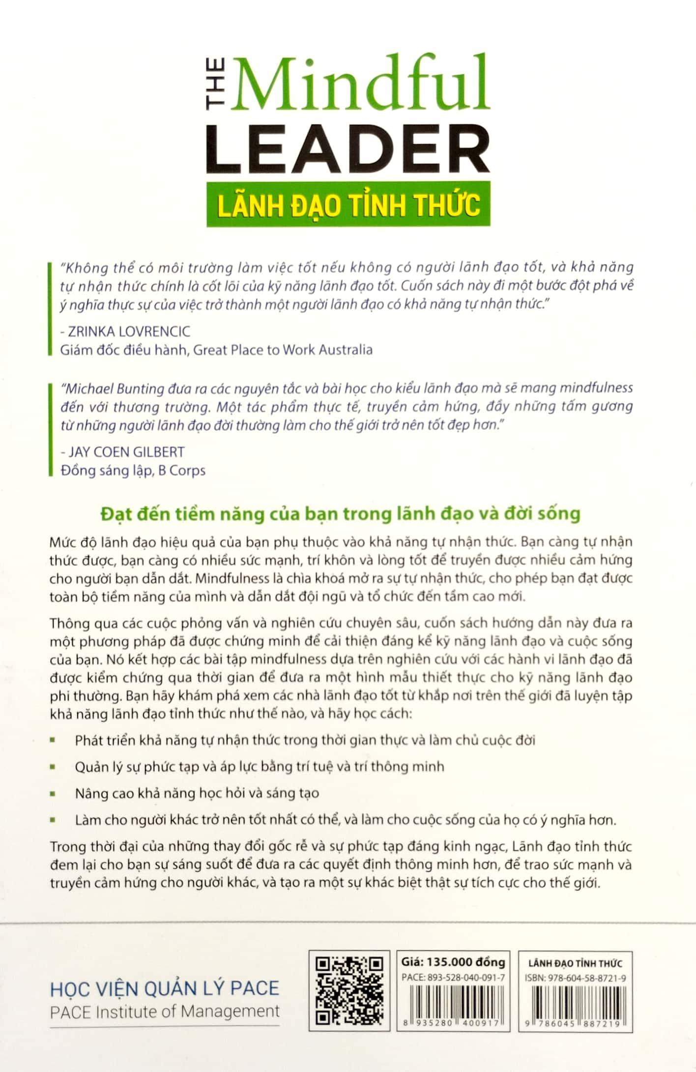 Lãnh Đạo Tỉnh Thức - The Mindful Leader (Tái Bản 2023)