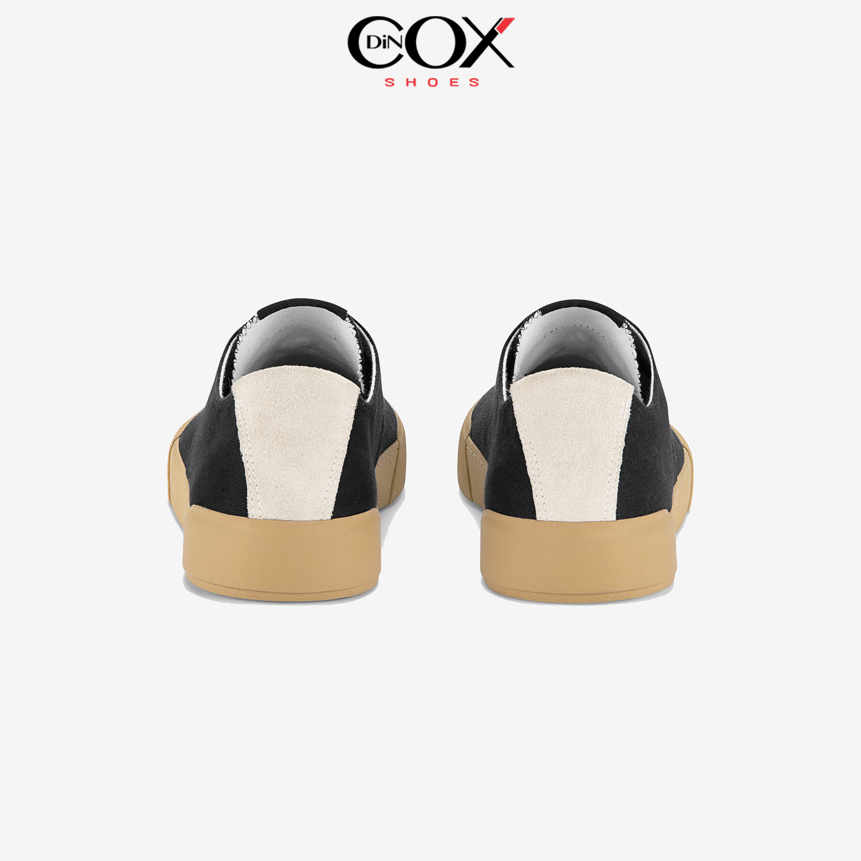 Giày Sneaker Vải Canvas Nam E22 Black Thanh Lịch Dincox