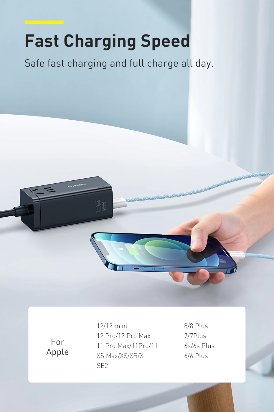 Cáp sạc nhanh IP 2.4A, Cáp sạc nhanh truyền dữ liệu Baseus Dynamic Series Fast Charging Cable 2.4A cho iPhone, iPad - Hàng chính hãng