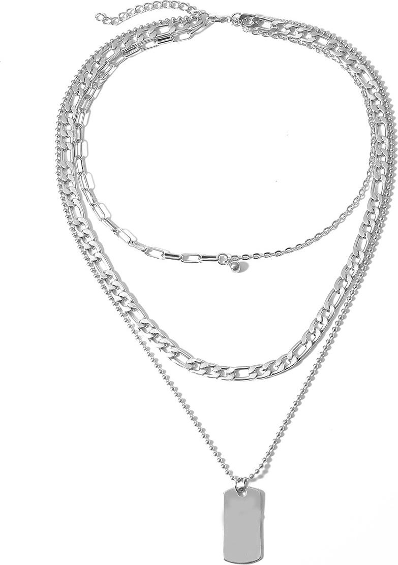 Vòng cổ dây chuyền 3 lớp titan cá tính unisex