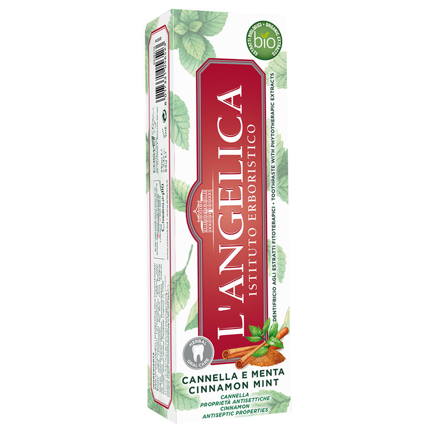 Kem Đánh Răng L'Angelica Toothpaste - Mint and Cinnamon - Bạc Hà và Quế