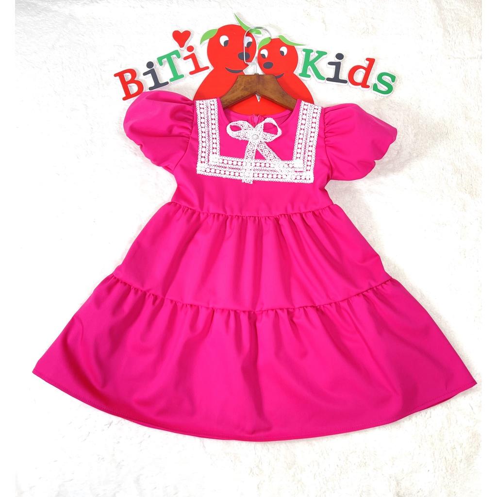 Váy bé gái, đầm trẻ em từ 0-8 (8-35kg) tuổi màu đỏ và hồng phối ren