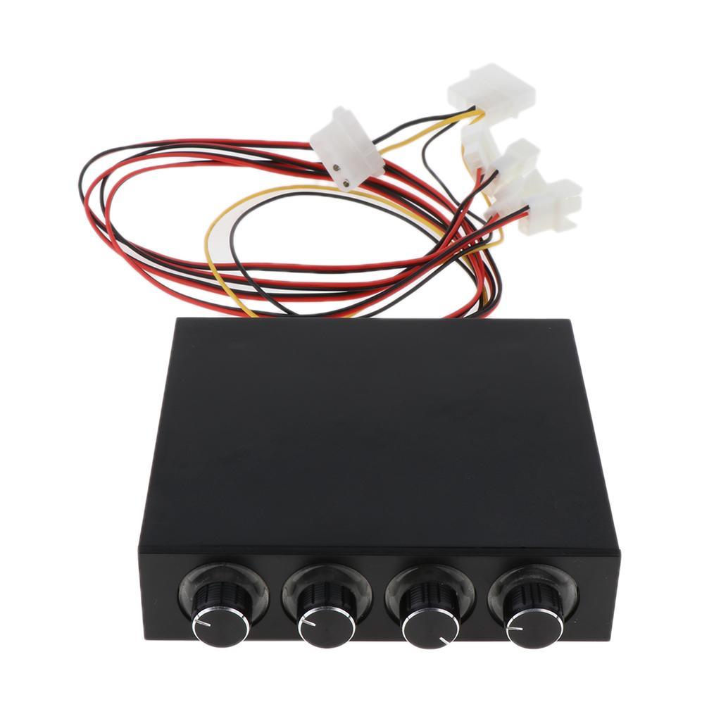 3.5" Computer HDD Case CPU 4 Channel Fan Speed Controller   Light