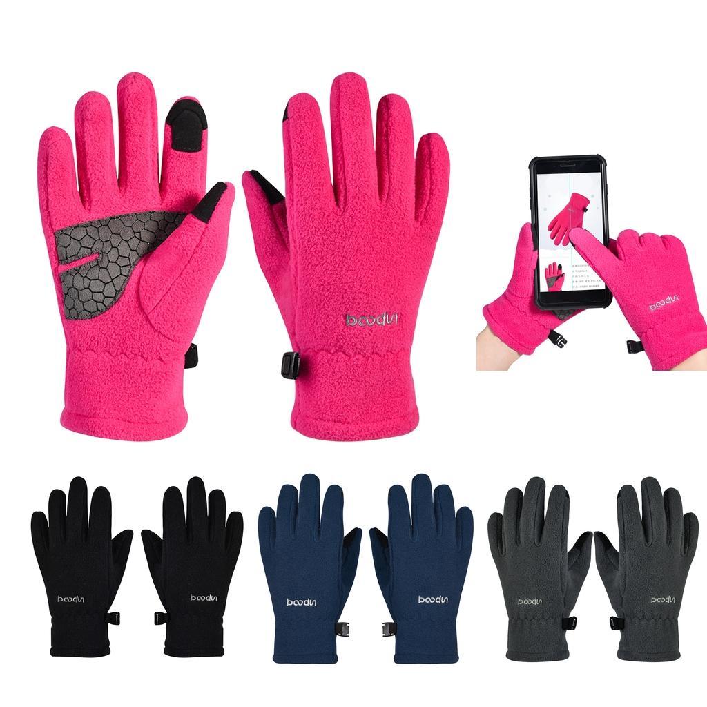 Windproof Kids Cycling Gloves Winter Warm Bike Full Finger Gloves