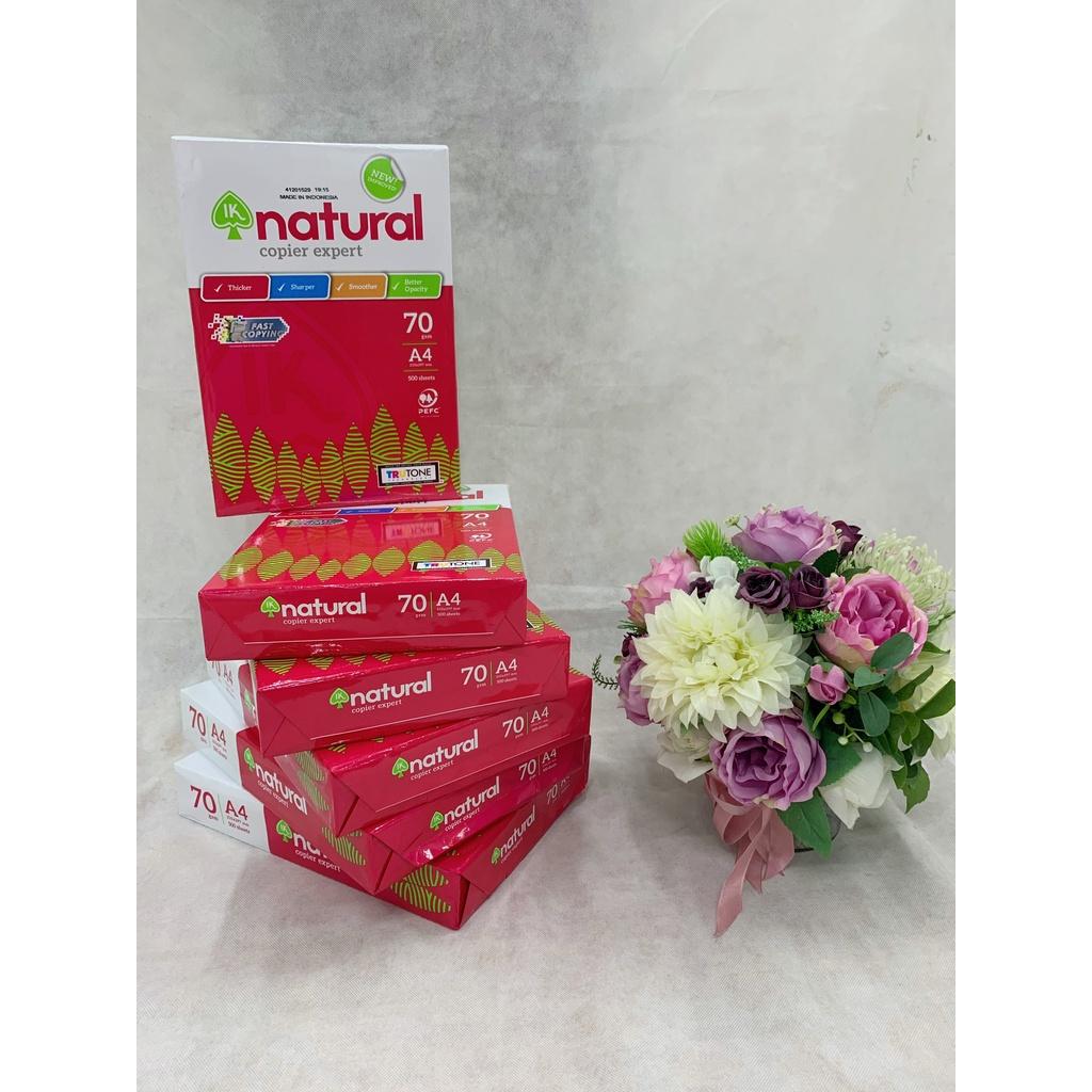 Giấy in, giấy photo IK plus Natural A4 ĐL 70g/m2 Giấy văn phòng giá rẻ, Văn phòng phẩm