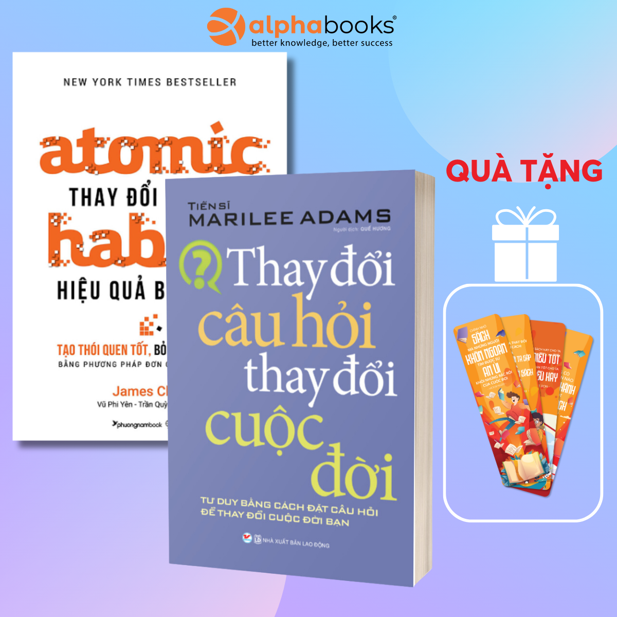 Combo Sách Atomic Habits: Thay Đổi Tí Hon Hiệu Quả Bất Ngờ + Thay Đổi Câu Hỏi Thay Đổi Cuộc Đời
