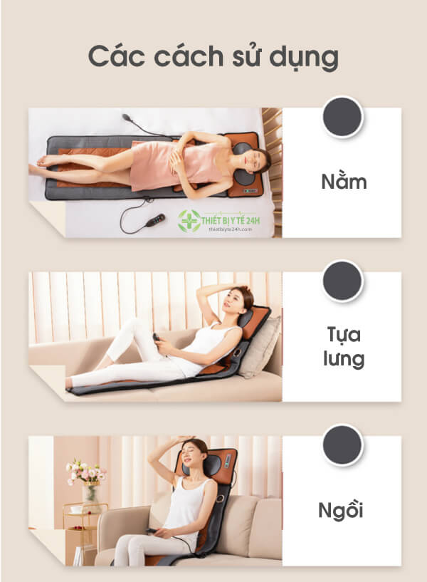 Đệm Massage, Nệm Massage Toàn Thân Cao Cấp Osaka - Hỗ Trợ Giảm Đau Mỏi Xương Khớp, Giúp Bạn Thư Giãn