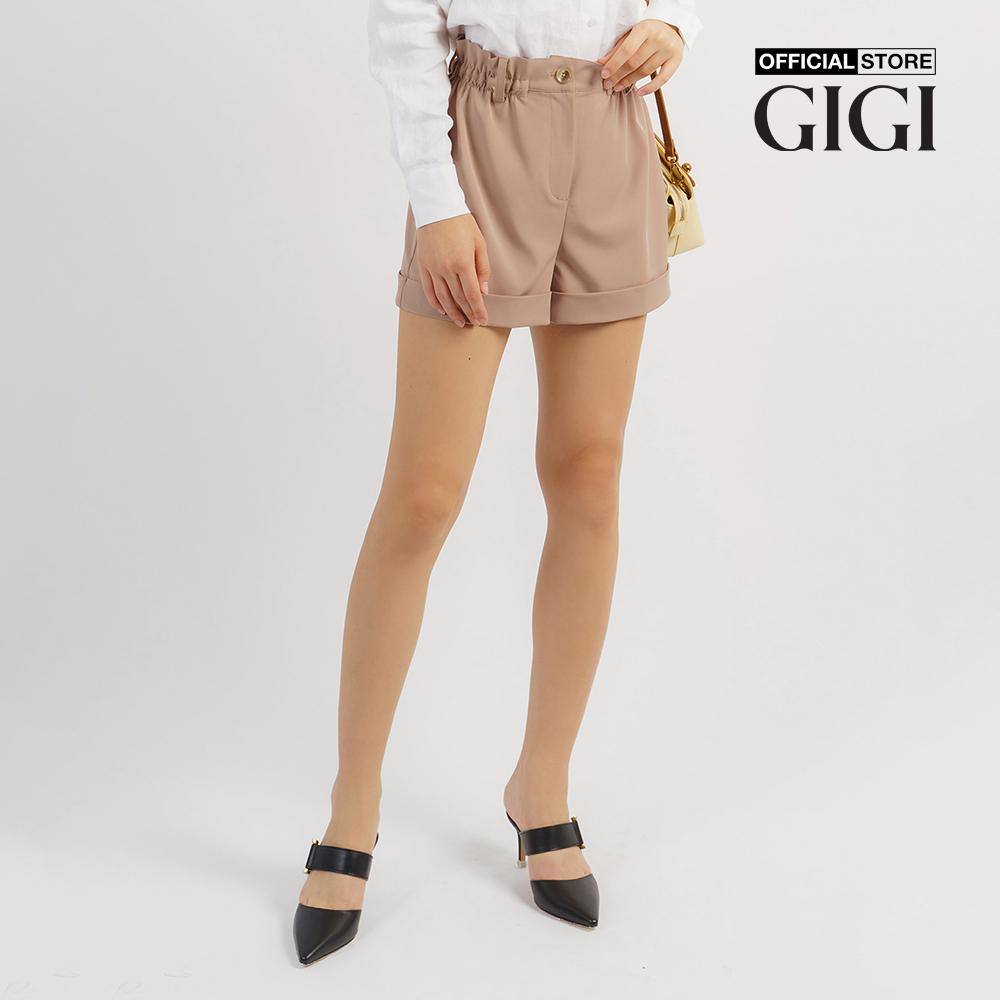 GIGI - Quần shorts nữ lưng thun xoắn gấu hiện đại G3402S221412