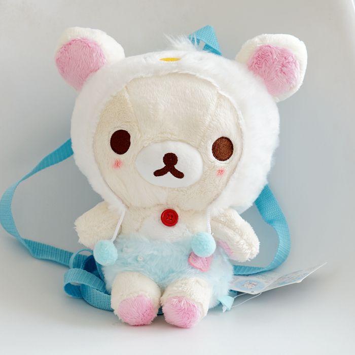 Kawaii Rilakkuma Korilakkuma Cos Chim Cánh Cụt Sang Trọng Túi Ba Lô Anime Cơ Thể Mini Nhỏ Dễ Thương Túi Cho Bé Gái Bé Trai Trẻ Em Túi Sau gói