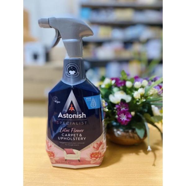 Bình xịt tẩy nỉ thảm Astonish C6720 750ml thương hiệu Anh tẩy vết bẩn cực mạnh trên bề mặt vải nỉ như ghế sofa, áo gối, thảm và các sản phẩm từ thảm như nội thất ô tô từ vải nỉ