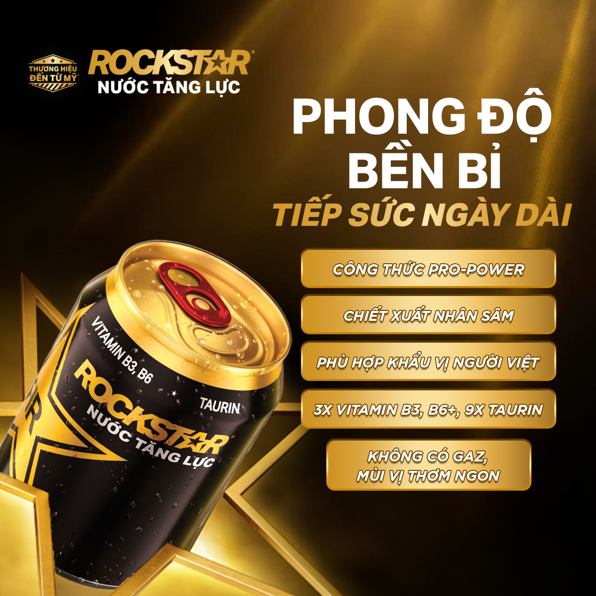 Lốc 6 Lon Nước Tăng Lực Rockstar (250ml/ lon)